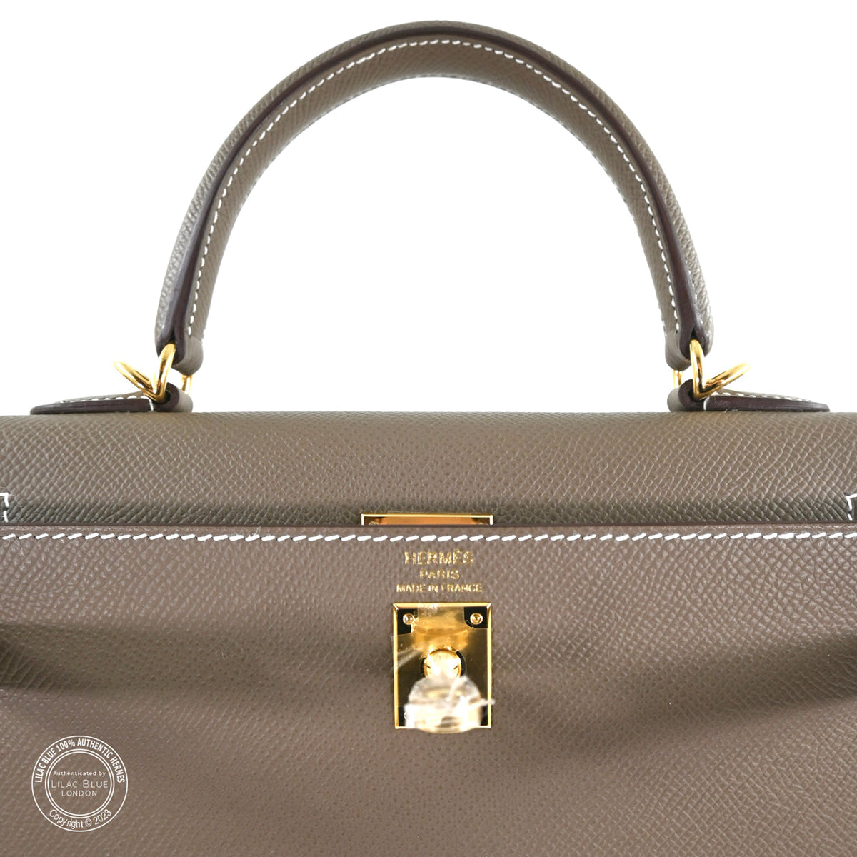 Hermès Kelly 25cm Etoupe Epsom GHW