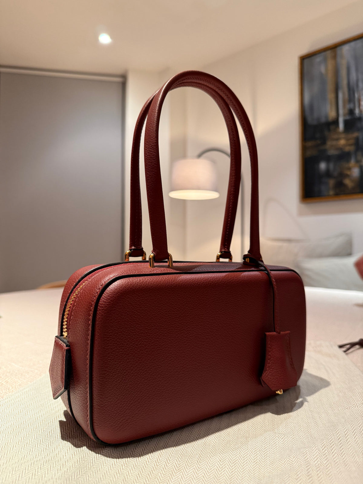 Hermes Faubourg Express PM Rouge H Bag 086410CC55
