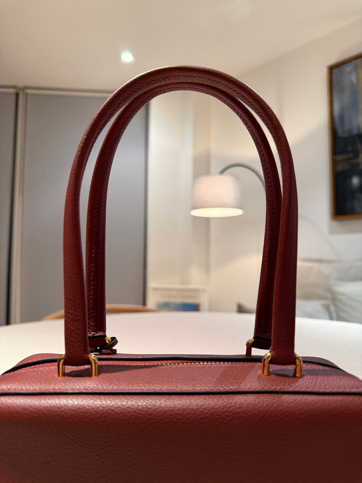 Hermes Faubourg Express PM Rouge H Bag 086410CC55