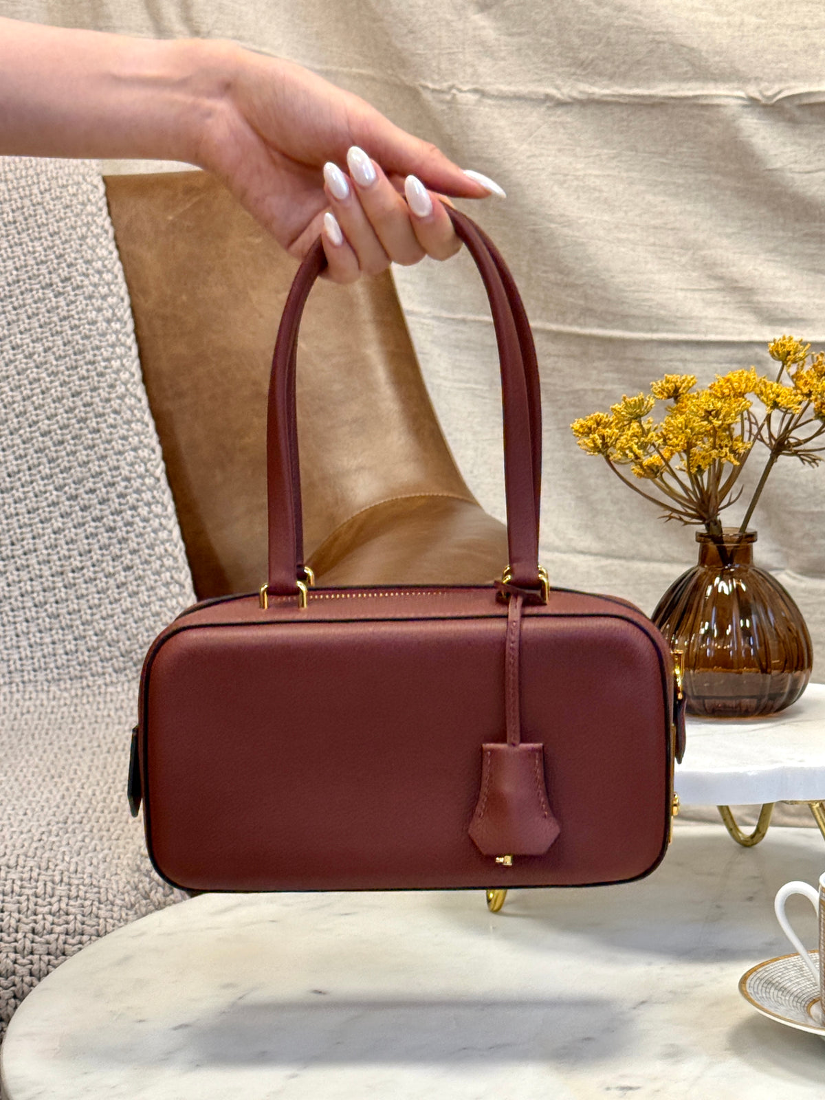Hermes Faubourg Express PM Rouge H Bag 086410CC55