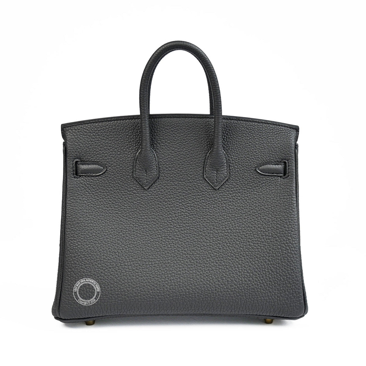 Hermès Birkin 25 in Plomb Togo leather with gold hardware, back view