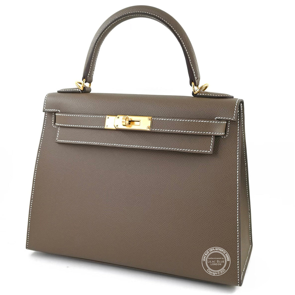 Hermès Kelly 28cm Etoupe Epsom GHW