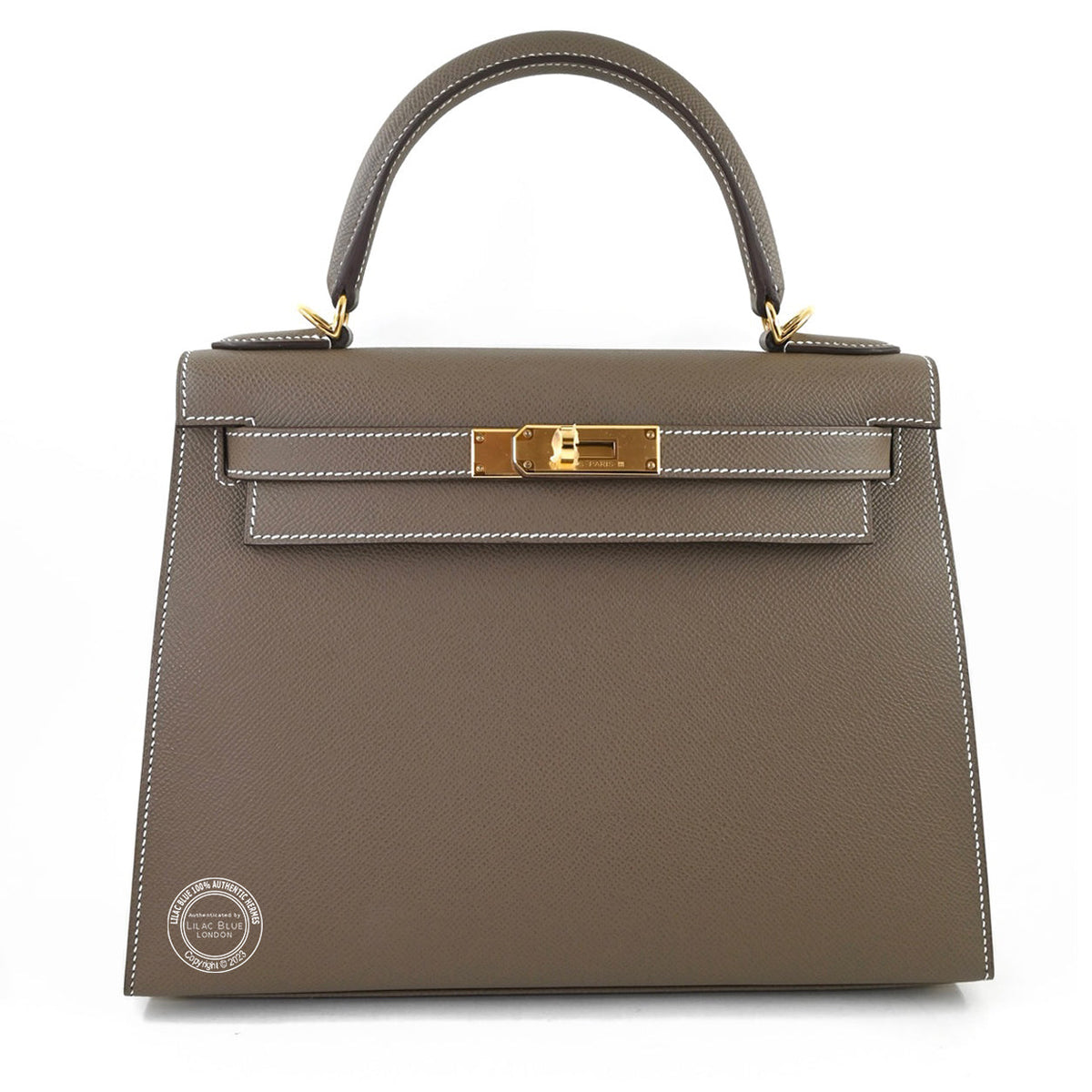 Hermès Kelly 28cm Etoupe Epsom GHW