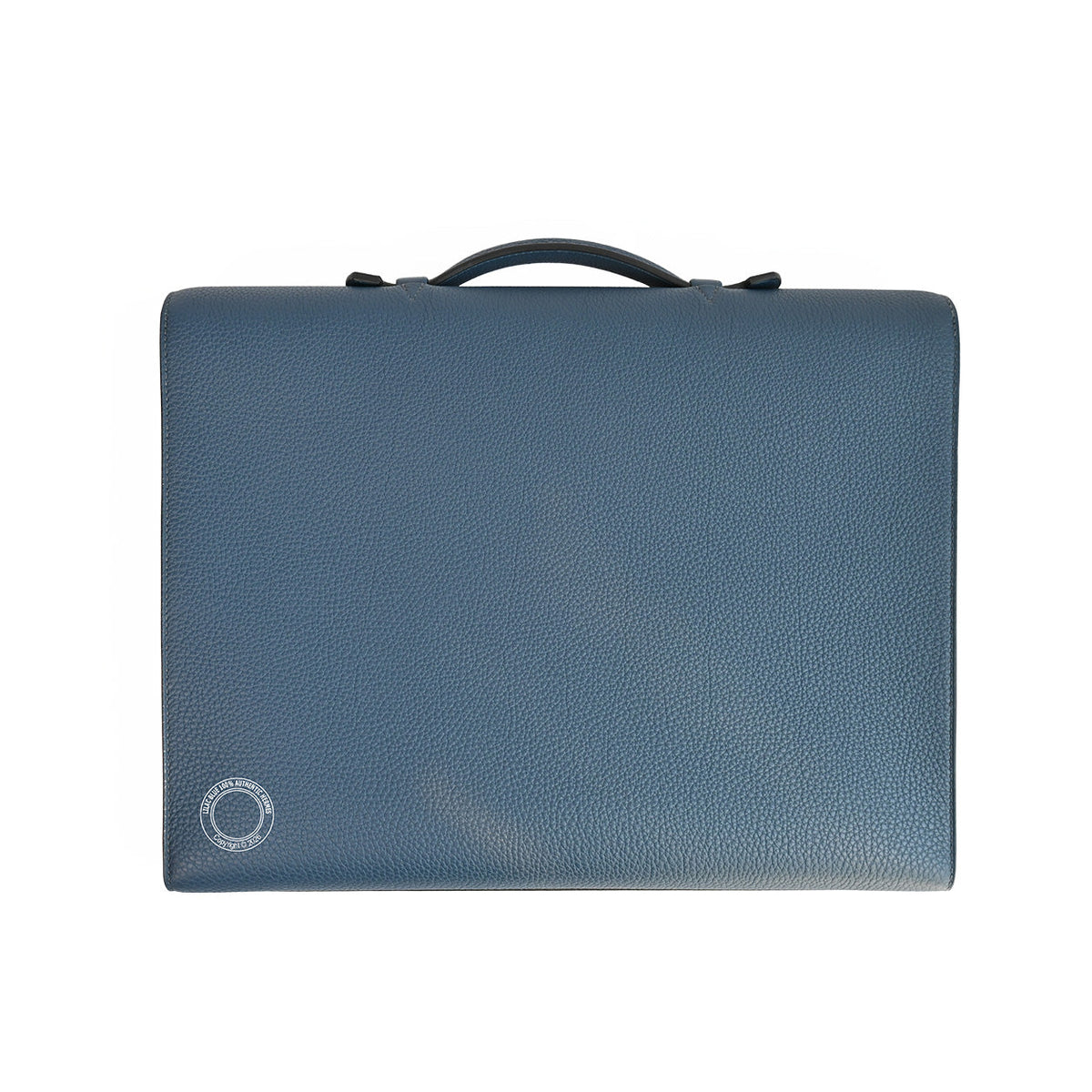 Hermes Sac a Depeches Light 37cm in Bleu de Prusse Togo leather and palladium hardware