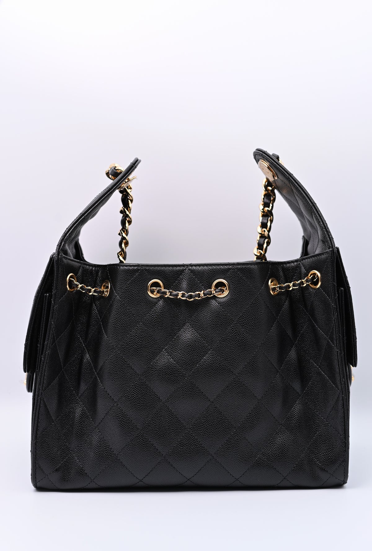 CHANEL 25 Small Handbag – Black Grained Calfskin