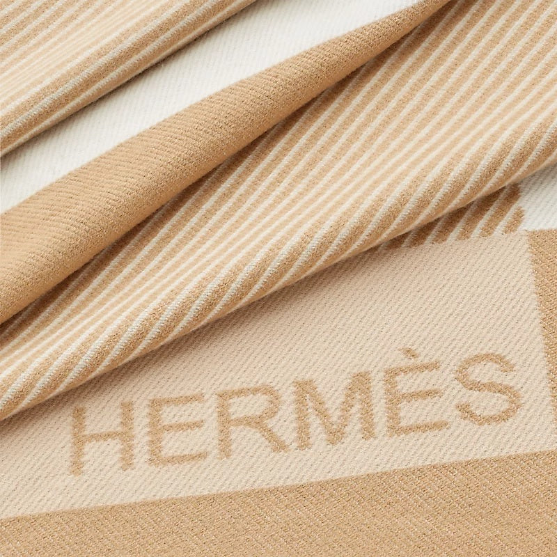 Hermes H Riviera blanket 09 Sable